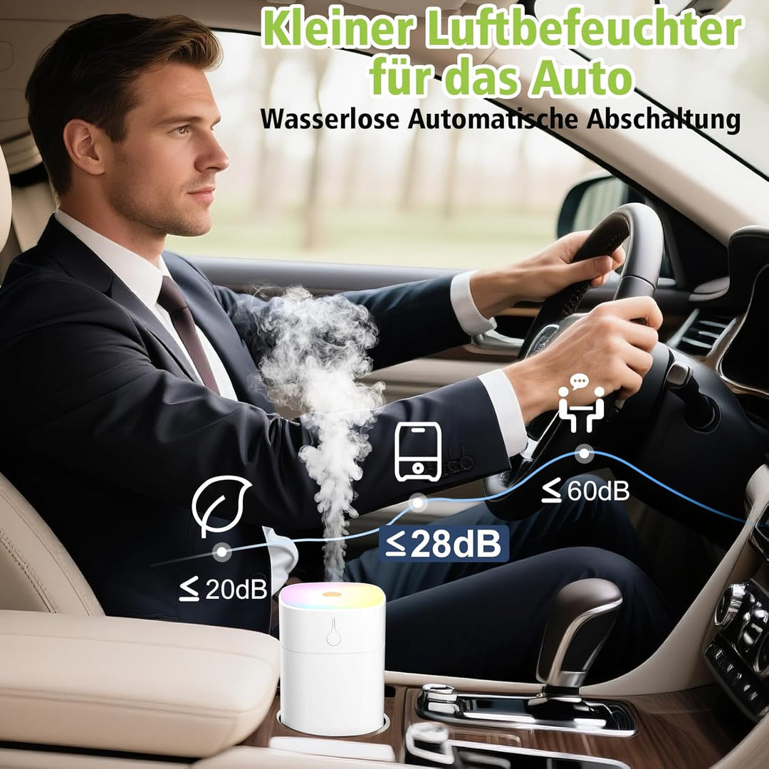 Tragbare Mini-Luftbefeuchter für Schlafzimmer, 400 ml Aromadiffusor für zu Hause, persönlicher Tisch