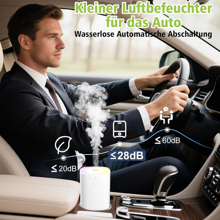 Tragbare Mini-Luftbefeuchter für Schlafzimmer, 400 ml Aromadiffusor für zu Hause, persönlicher Tisch