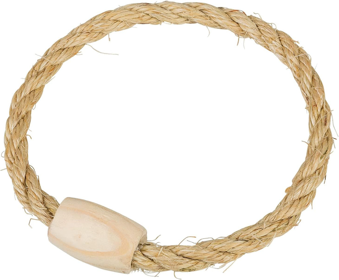 Idena - Ringwurf-Spiel aus Holz mit 9 Spielstäben und 4 Ringen aus Sisal, Geschicklichkeits-Spiel fü