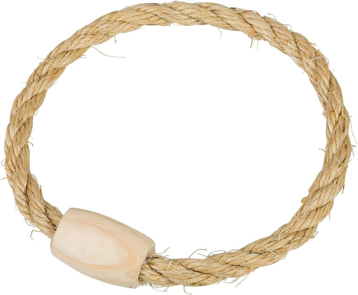 Idena - Ringwurf-Spiel aus Holz mit 9 Spielstäben und 4 Ringen aus Sisal, Geschicklichkeits-Spiel fü