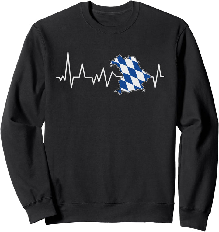 Herzschlag Bayern Oktoberfest Wandern Sweatshirt