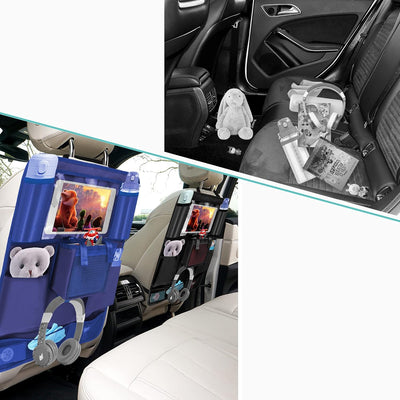 Annmore Auto Organizer mit Tasche für Toniebox Starterset, Rückenlehnenschutz Auto Kinder mit Halter