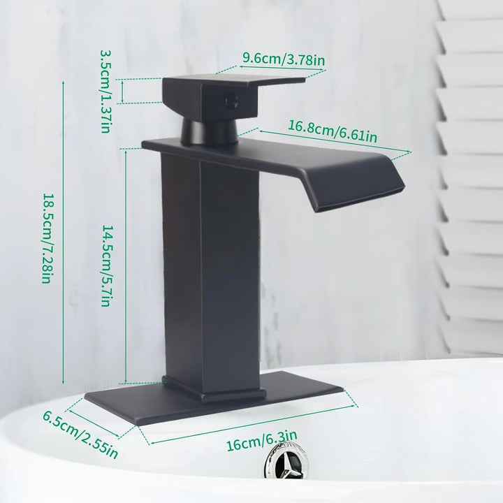 Wasserhahn Bad Waschtischarmaturen Wasserfall Wasserhahn Einhandbedienung Heiss &amp; Kalt Dual Control