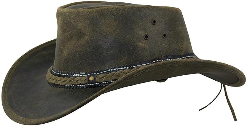 Black Jungle ARAMAC Lederhut Cowboyhut Australienhut Hut XS Khaki, XS Khaki