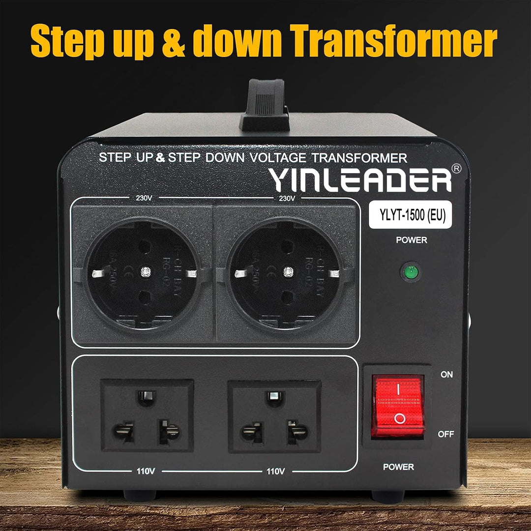 Yinleader 1500W 230V bis 110V USA Spannungswandler Ringkern-Transformator 1500 Watt - In: 110V oder