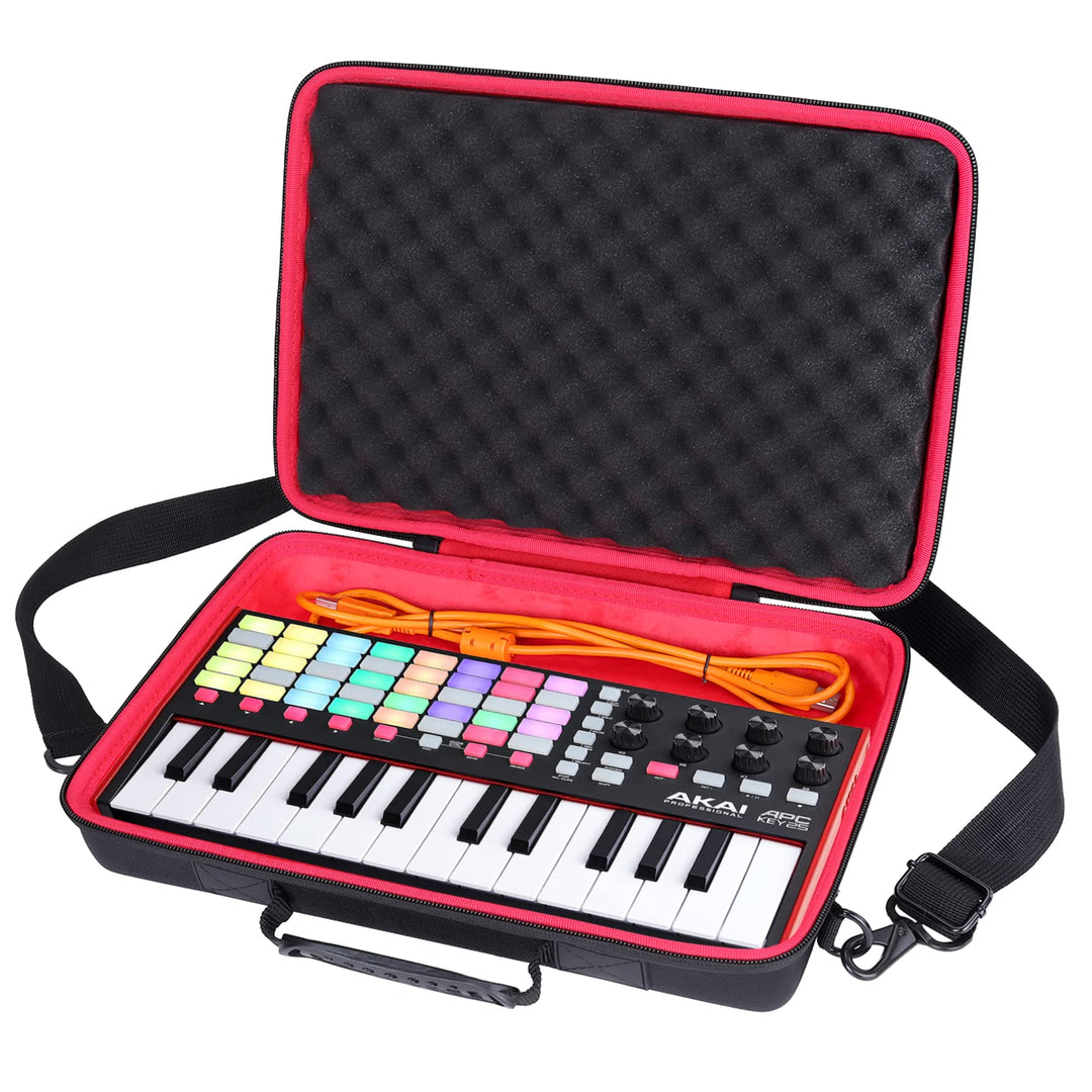 co2CREA Hart Reise Schutz Hülle Etui Tasche für Akai Professional APC Key 25 MK2 25-Tasten USB MIDI