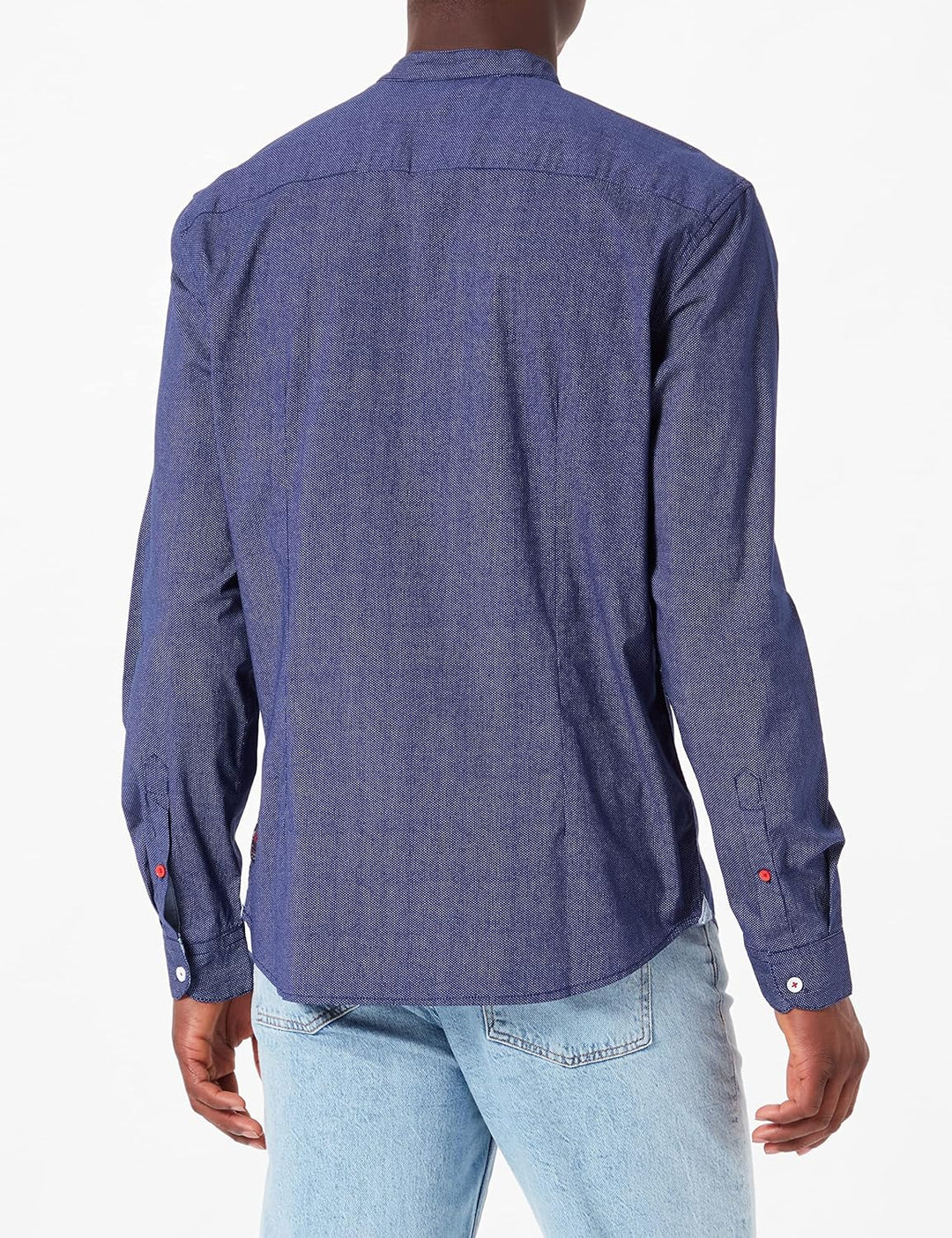 Timezone Herren Hemd XL Blue White Dots, XL Blue White Dots