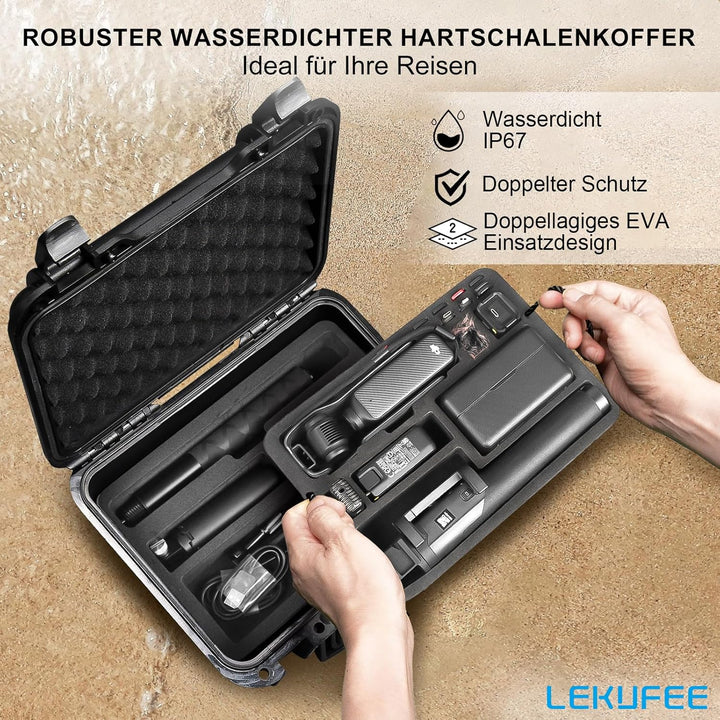 LEKUFEE wasserdichte Koffer für DJI Osmo Pocket 3/DJI Pocket 3/Creator Combo/Power Expansion Combo/V