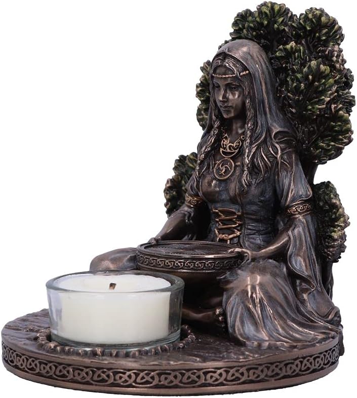 Nemesis Now Danu Teelichthalter, 12,5 cm, bronzefarben