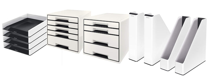 Leitz Wow Schreibtisch Accessoires Ablage Paket schwarz weiss (Ablage Paket, Weiss │ Schwarz)