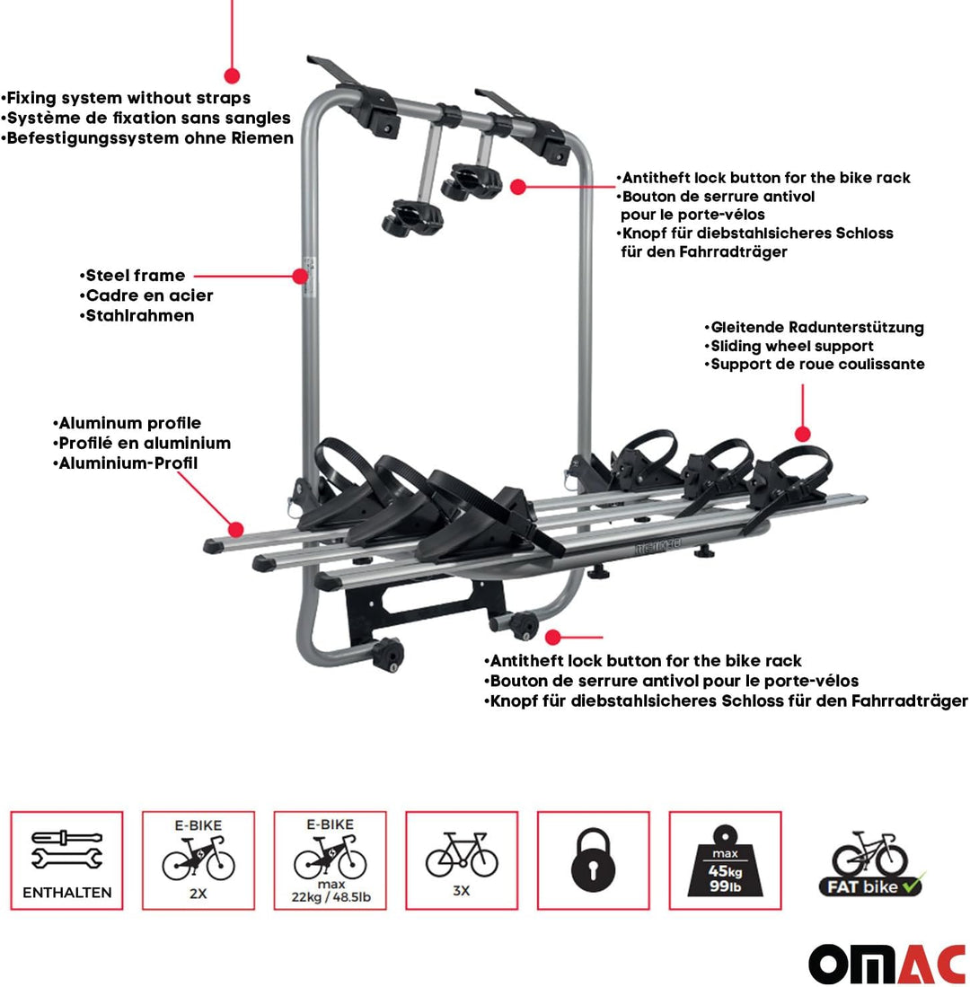 Menabo Fahrradträger Huggy Dachfahrradträger kompatibel mit 1 Fahrrad bis 15kg TÜV Stahl Huggy Legie