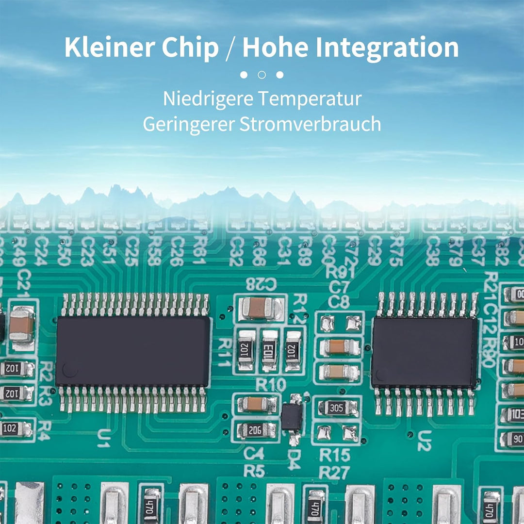 16S BMS 60V 30A Lithium-PCB-Schutzplatine mit Balancerleitung und NTC, gemeinsamem Anschluss, zehn S