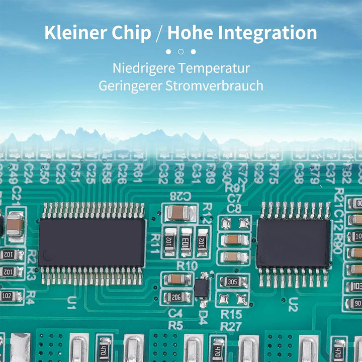 BMS 17S 61,2 V 100 A Lithium-PCB-Schutzplatine mit Balancerleitung und NTC, gemeinsamem Anschluss, z