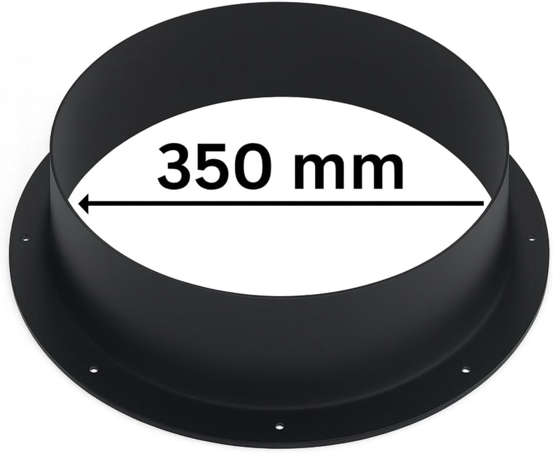 Weedness PVC Anschluss Flansch 350 mm für Lüftungsanlagen - Grow Anbau Lüfter Kupplung Indoor Belüft
