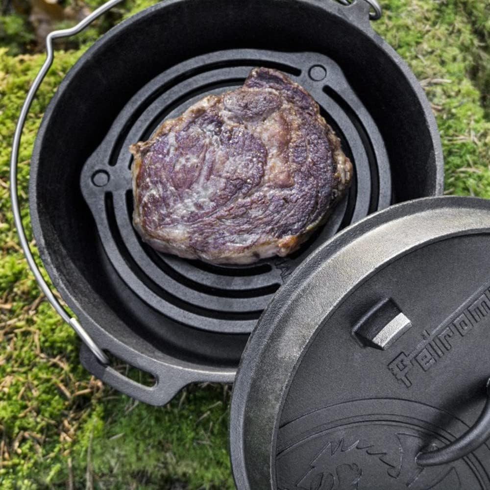 Petromax Stapelrost gr-s30 - Gusseisen Grillrost &amp; Untersetzer | Passgenauer Gusseisenrost für Feuer