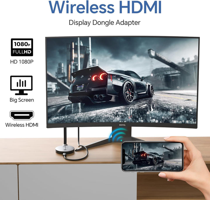 Miracast Dongle DLNA AirPlay HDMI Display Adapter Wireless Plug & Play Streaming Video und Audio von