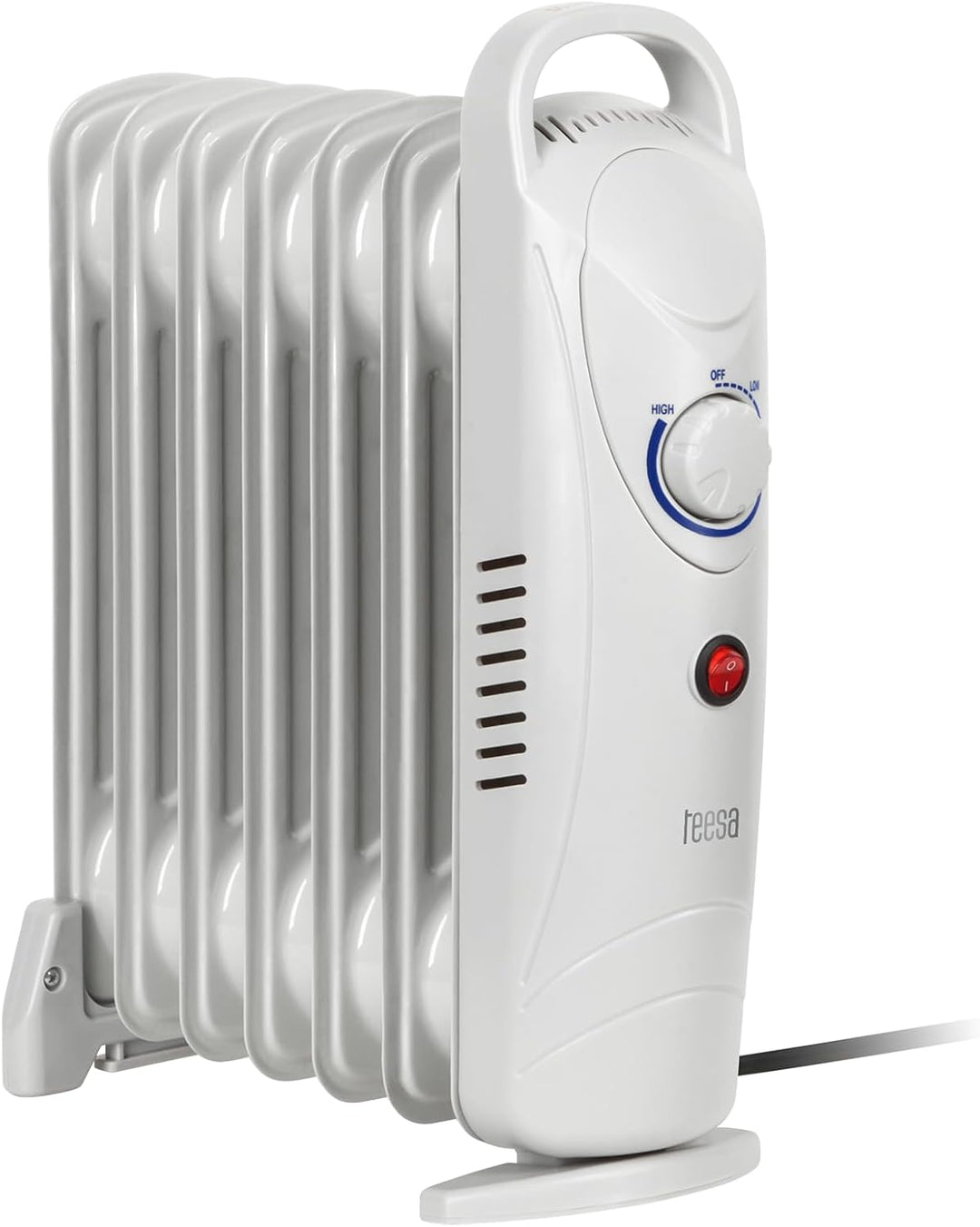 Elektrischer Ölradiator 800 W (7 Rippen), Heizkörper mit Thermostat