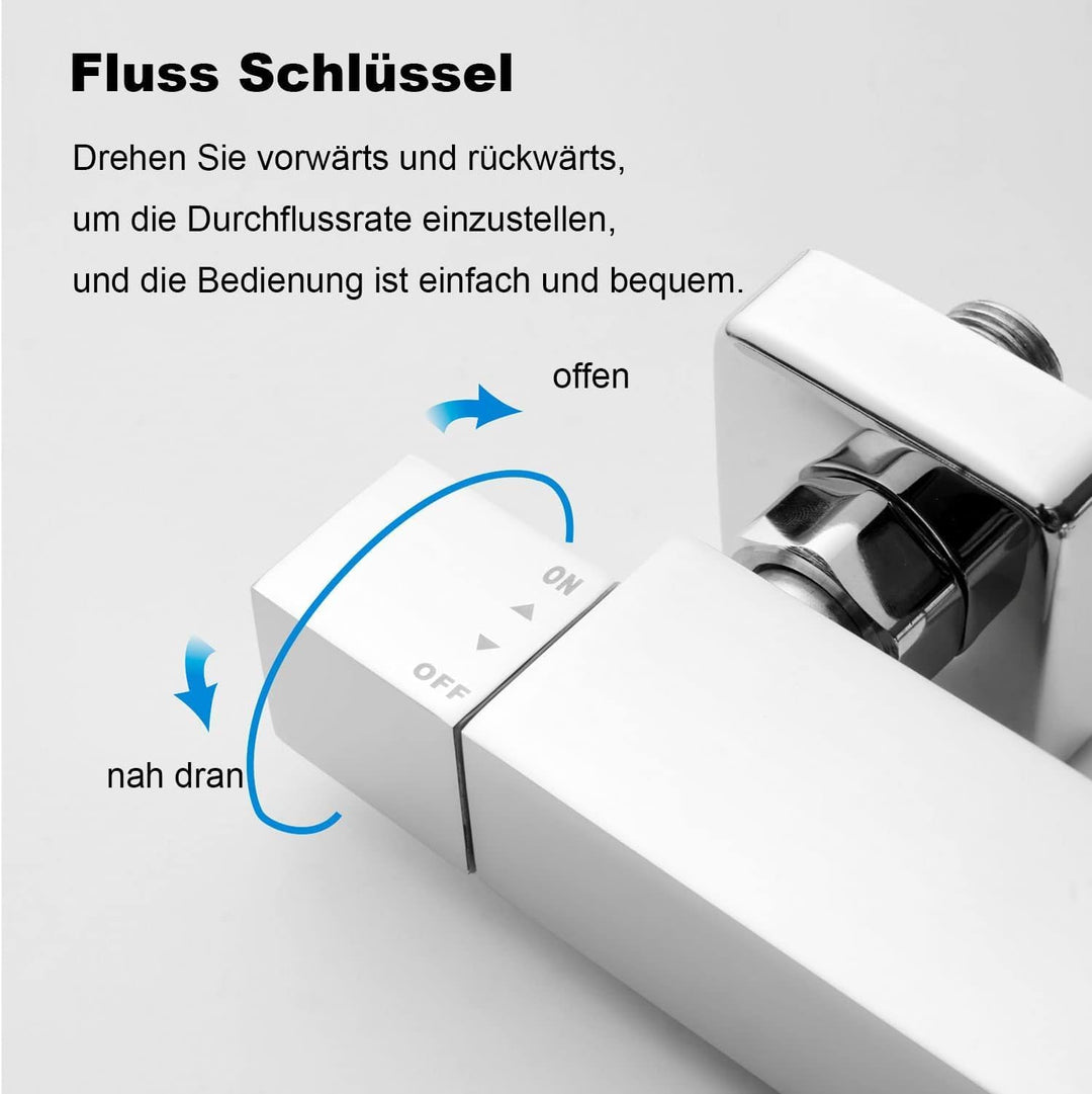 KOMIRO Duscharmatur mit Thermostat, Mischbatterie Dusche, Duschthermostat Duscharmatur mit 38℃ Siche