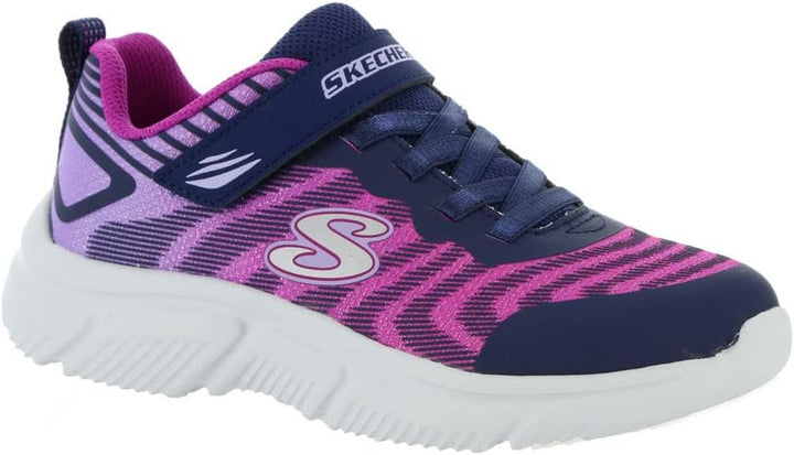 Skechers Mädchen 302478l Nvpk Sneaker, Navy Mesh Pink Trim