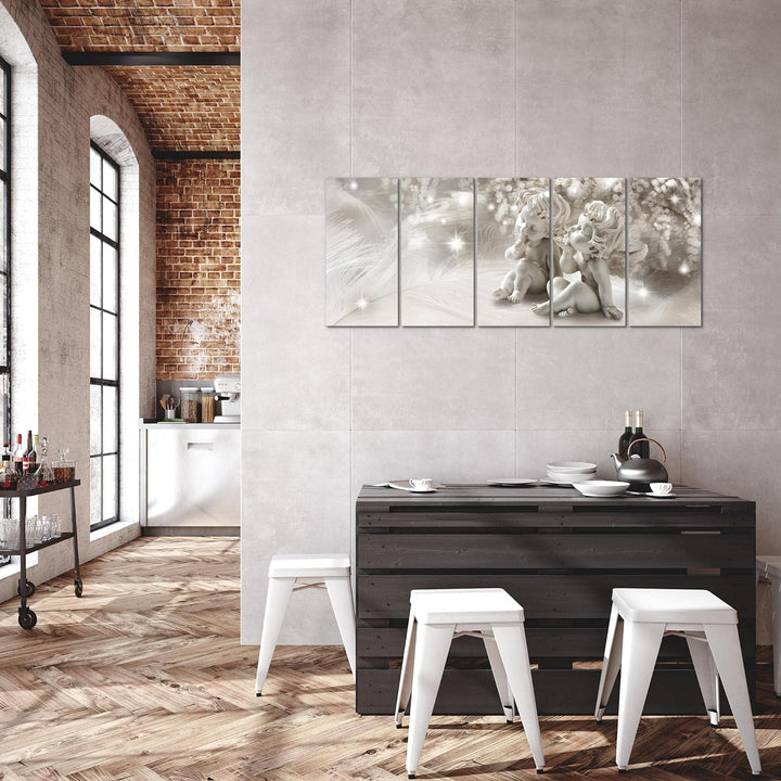 Runa Art Bild Engel Wandbilder auf Vlies Leinwand 5 Teilig Wanddekoration Wohnzimmer Schlafzimmer 02