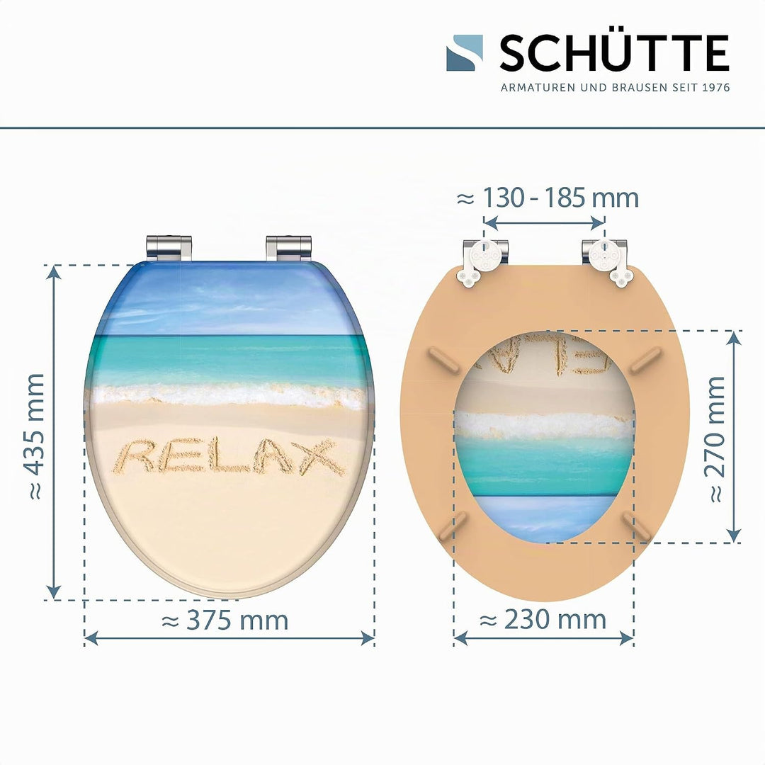 SCHÜTTE 80131 WC-Sitz RELAX, MDF, mit Absenkautomatik Motiv, Relax