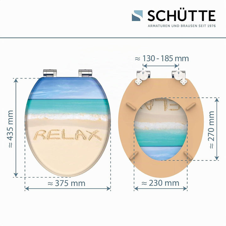 SCHÜTTE 80131 WC-Sitz RELAX, MDF, mit Absenkautomatik Motiv, Relax