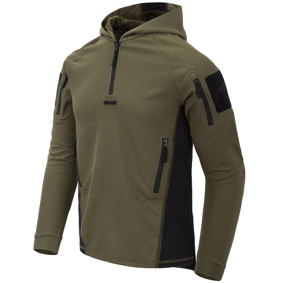 Helikon-Tex Range Topcool Kapuzenpullover, Schwarz Olive Green/Black - 0201 XS, Olive Green/Black -