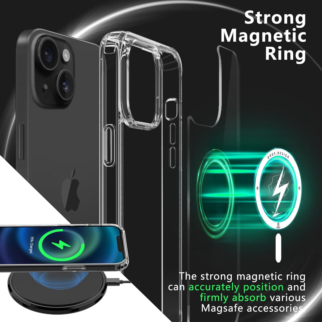 ONES Magnetisches HandyHülle für iPhone 13 Mini Kompatibel mit MagSafe, Militärnorm Schutz Dünne Hül