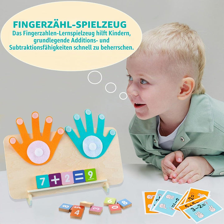 Holz Mathe Spielzeug Zählen Lernen für Kinder, Pädagogische Rechenspiel 3 4 5 6 Jahre, Montessori Ma