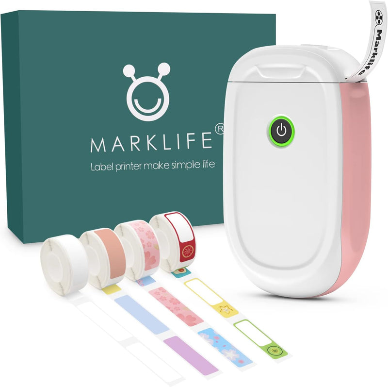 MARKLIFE P11 Etikettendrucker Handgerät,Tragbarer Thermo-Aufkleberdrucker mit Band,Mini Selbstkleben