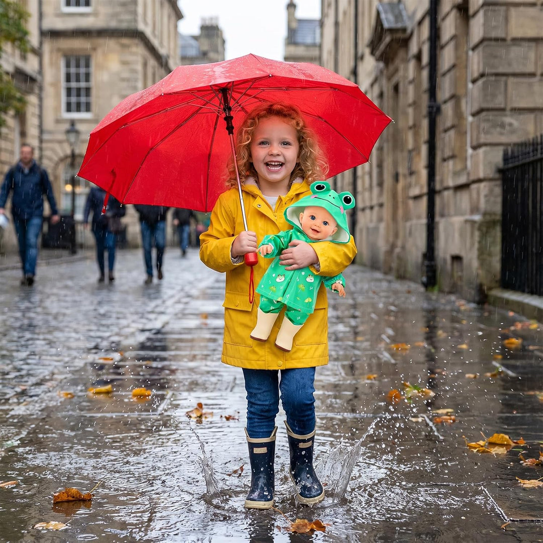 Miunana Kleidung + Stiefel + Regenschirm für 14&