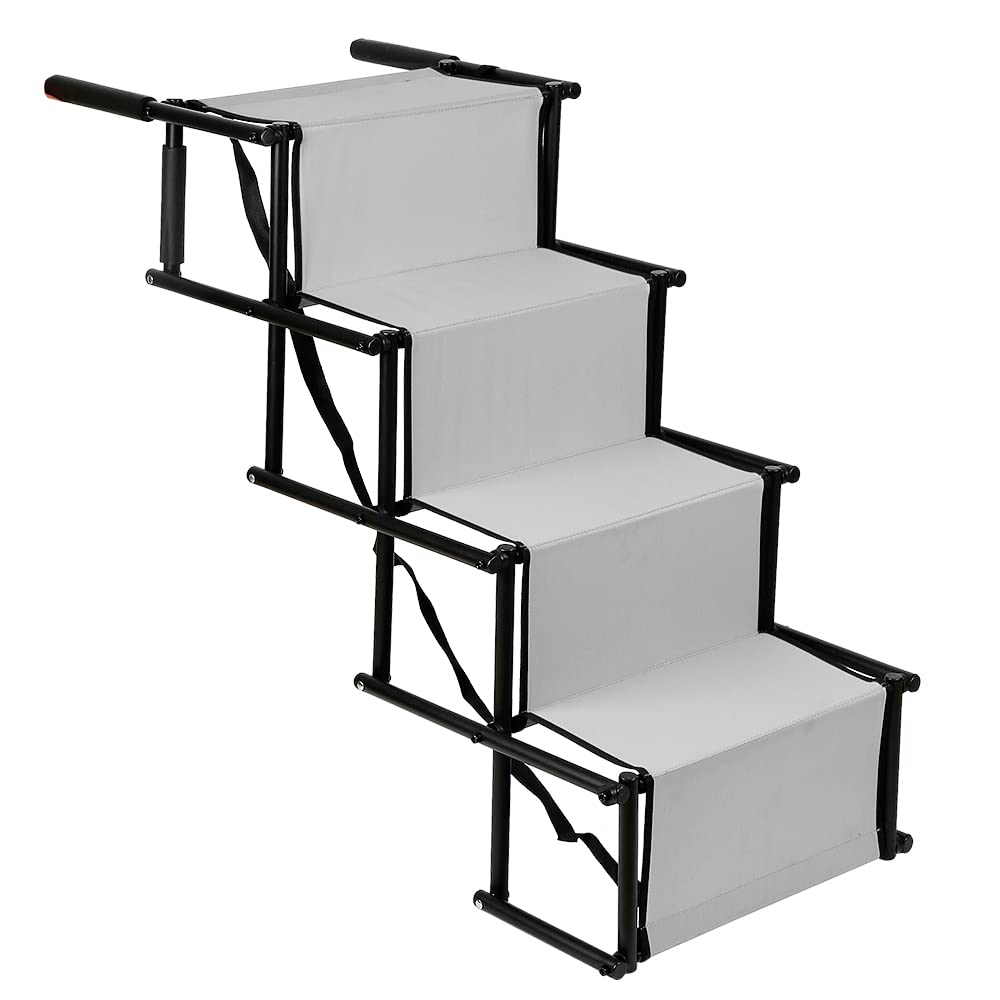 Hunderampe, Hunderampe Auto Klappbar, Hund Auto Rampe, Hundetreppe, Maximale Belastung 75 kg, Einste