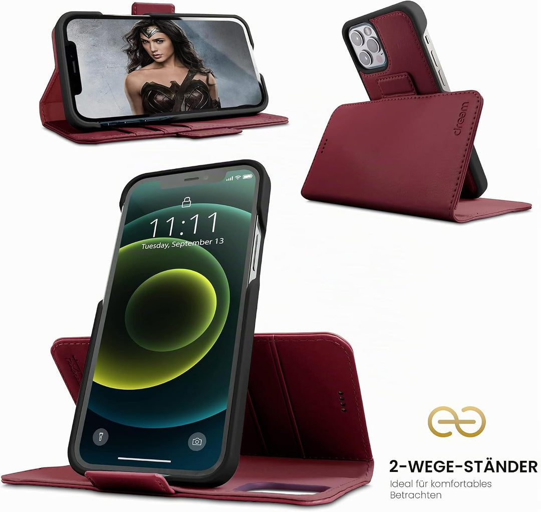 Dreem Fibonacci 2in1 Handyhülle Flipcase für iPhone 12 &amp; 12 Pro | Magnetisches iPhone Case | TPU Etu