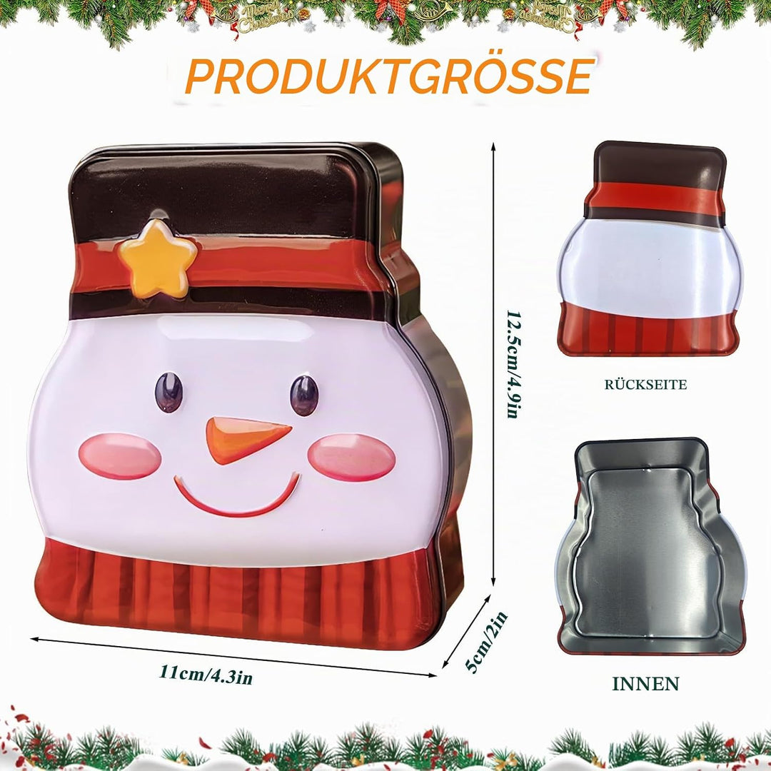 Keksdosen für Weihnachten, Keksdosen Schneemann, Plätzchendose Metall | Gebäckdosen, Vorratsdosen fü
