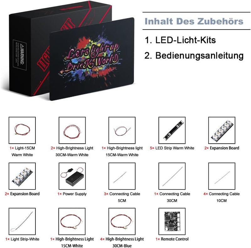 Led Licht Set für Lego Motorisierter Leuchtturm, Fernbedienung Dekorationsbeleuchtungsset für Lego 2