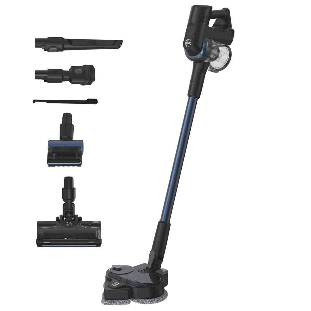 Hoover Akku-Stabstaubsauger mit Hydro-Moppaufsatz, hohe Saugkraft, Anti-Twist gegen verhedderte Haar