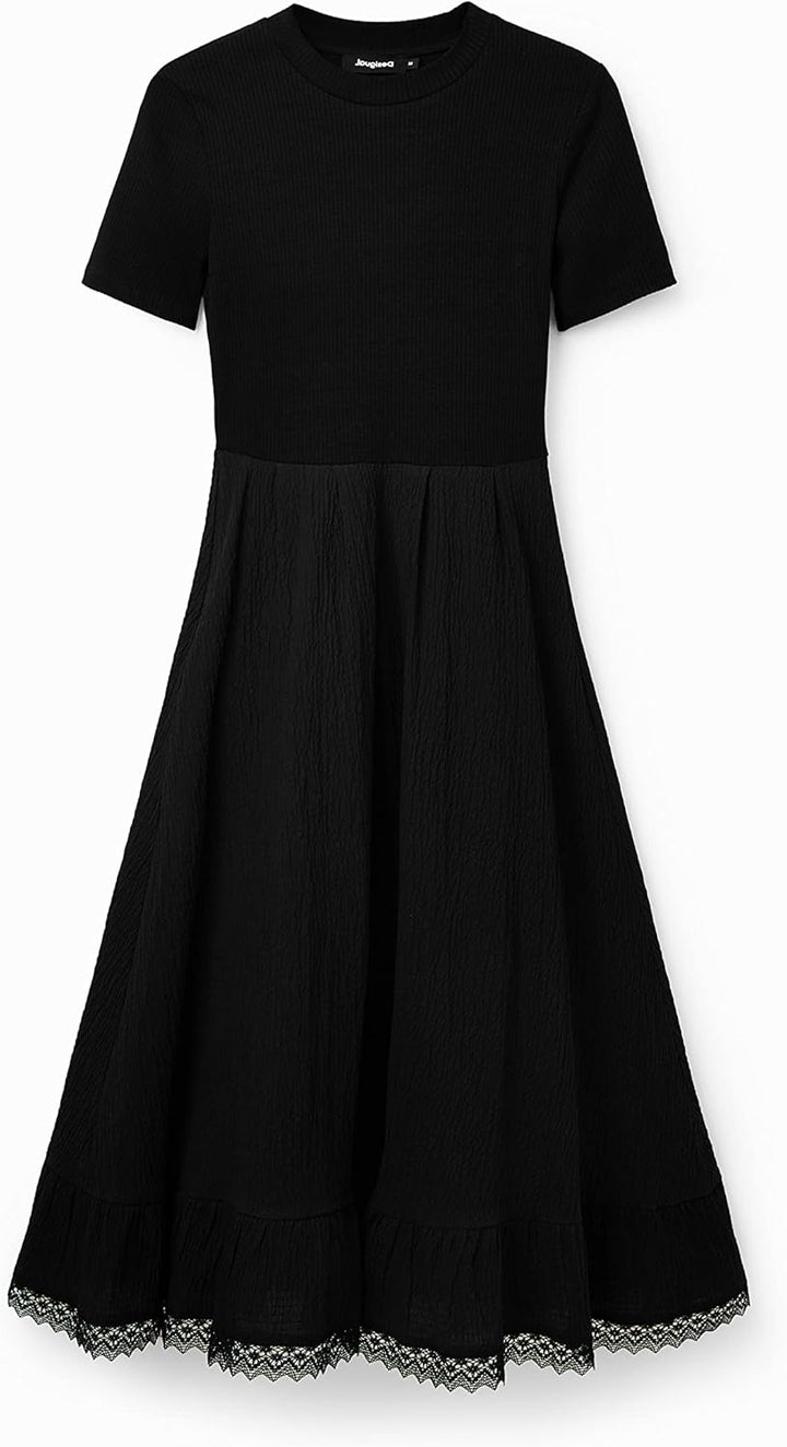 Desigual Damen Dress XL Schwarz, XL Schwarz