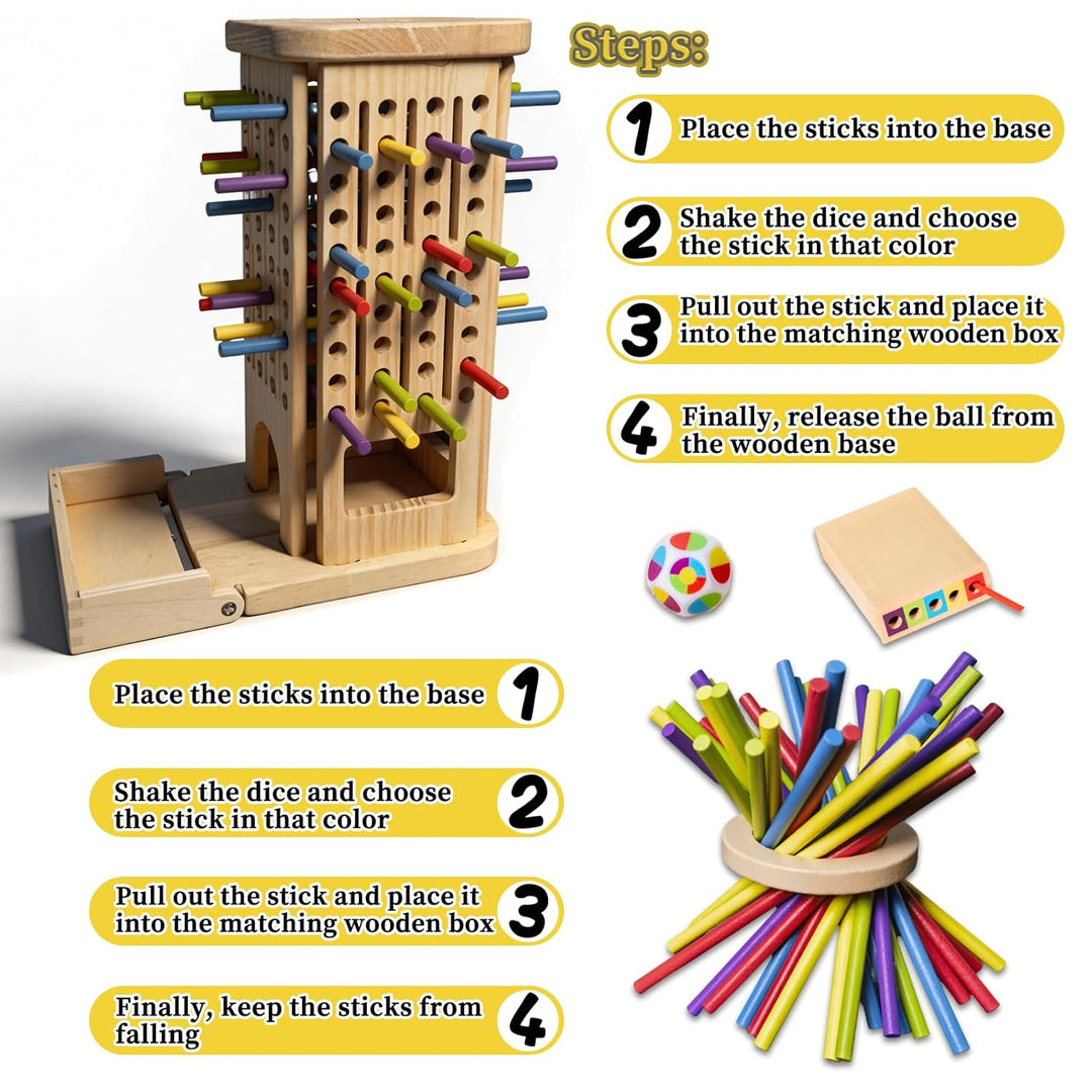 Montessori Toy from 3 Years Games from 3 4 5 Years 3-in-1 Board Games Educational Games from 4 Years