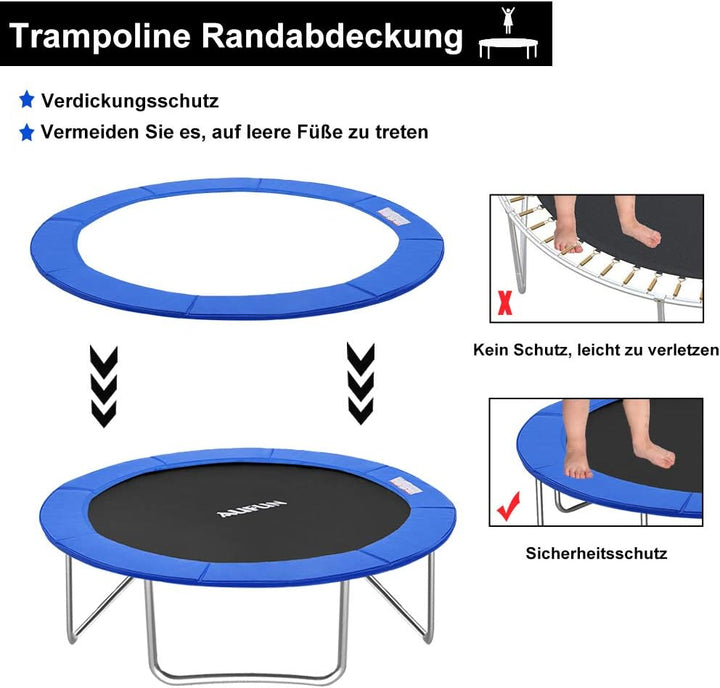 YUENFONG Trampolin Randabdeckung | Ø 244cm 305cm 366cm | PVC PE für Trampolin | UV-beständig Reissfe