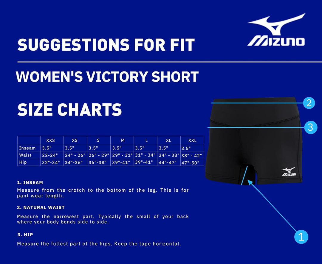 Mizuno Damen Volleyball Bekleidung Shorts Damen Victory Short XXS Königsblau, XXS Königsblau
