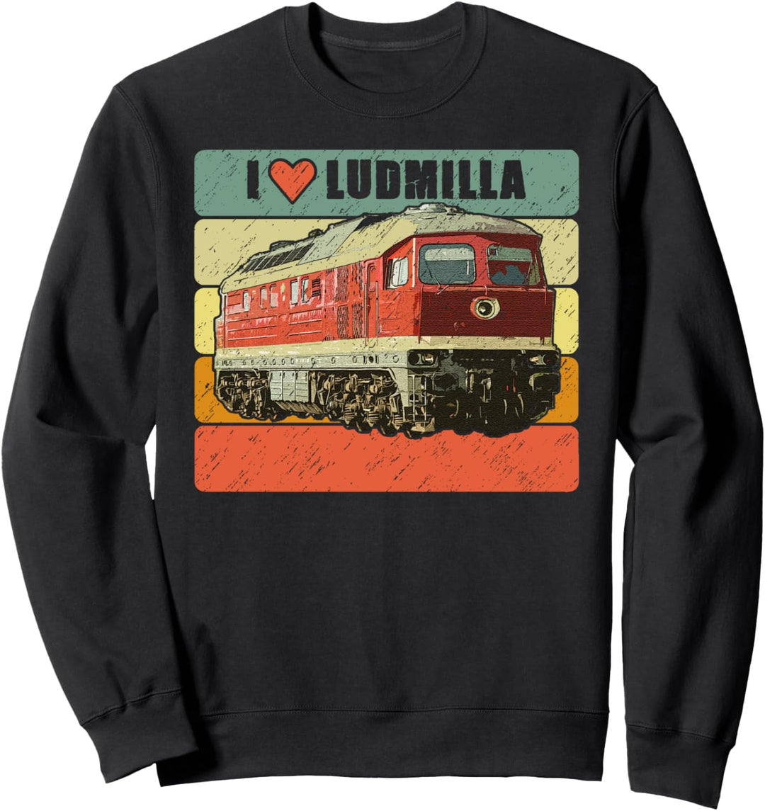 Ludmilla Modellbahn Eisenbahn Diesel-Lok BR 130 Retro Sweatshirt