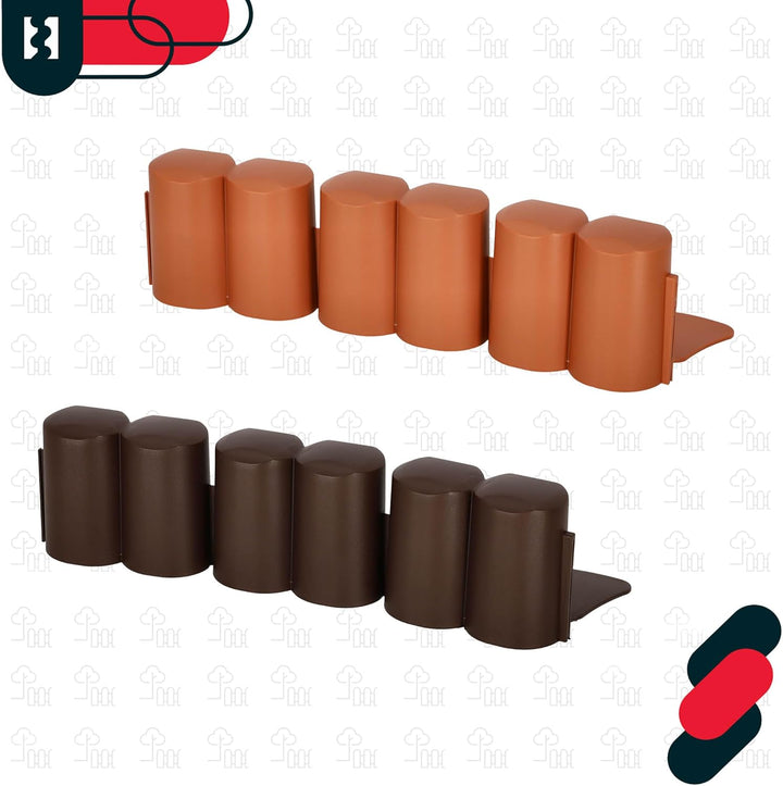 KOTARBAU® Garten-Palisade 100mm x 3,02m Braun zum Abgrenzen von Rasen und Gehwegen, Braun