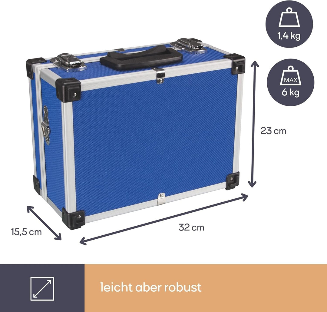 VELLEMAN - 1821-BL Waytex Klassifikation Valise Aluminium 320 x 230 x 155 mm – blau 138957