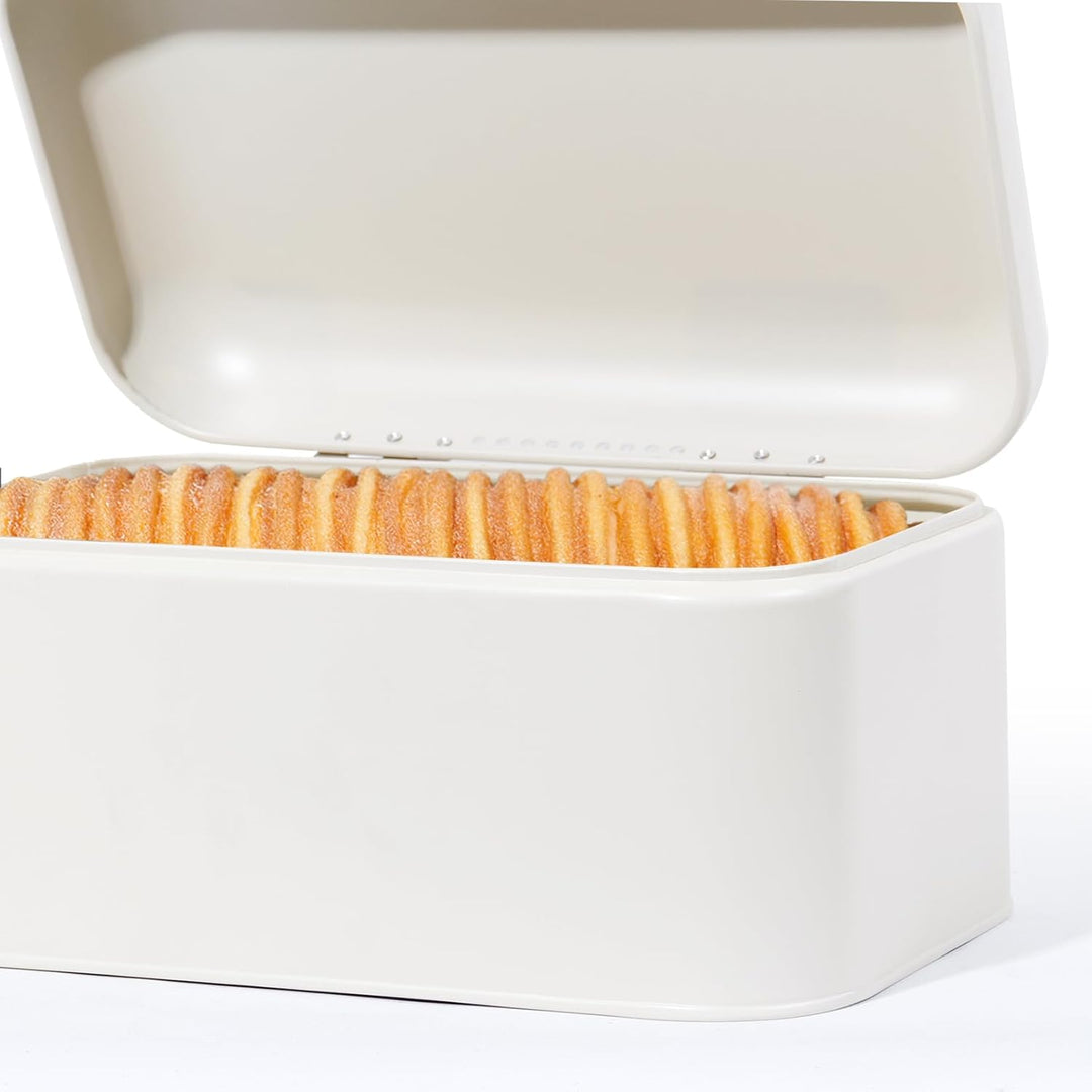 SYLANDO Brotkasten aus Metall mit Edelstahlgriff, Brot Lange Aufbewahren, Retro Brot Box, Brotaufbew