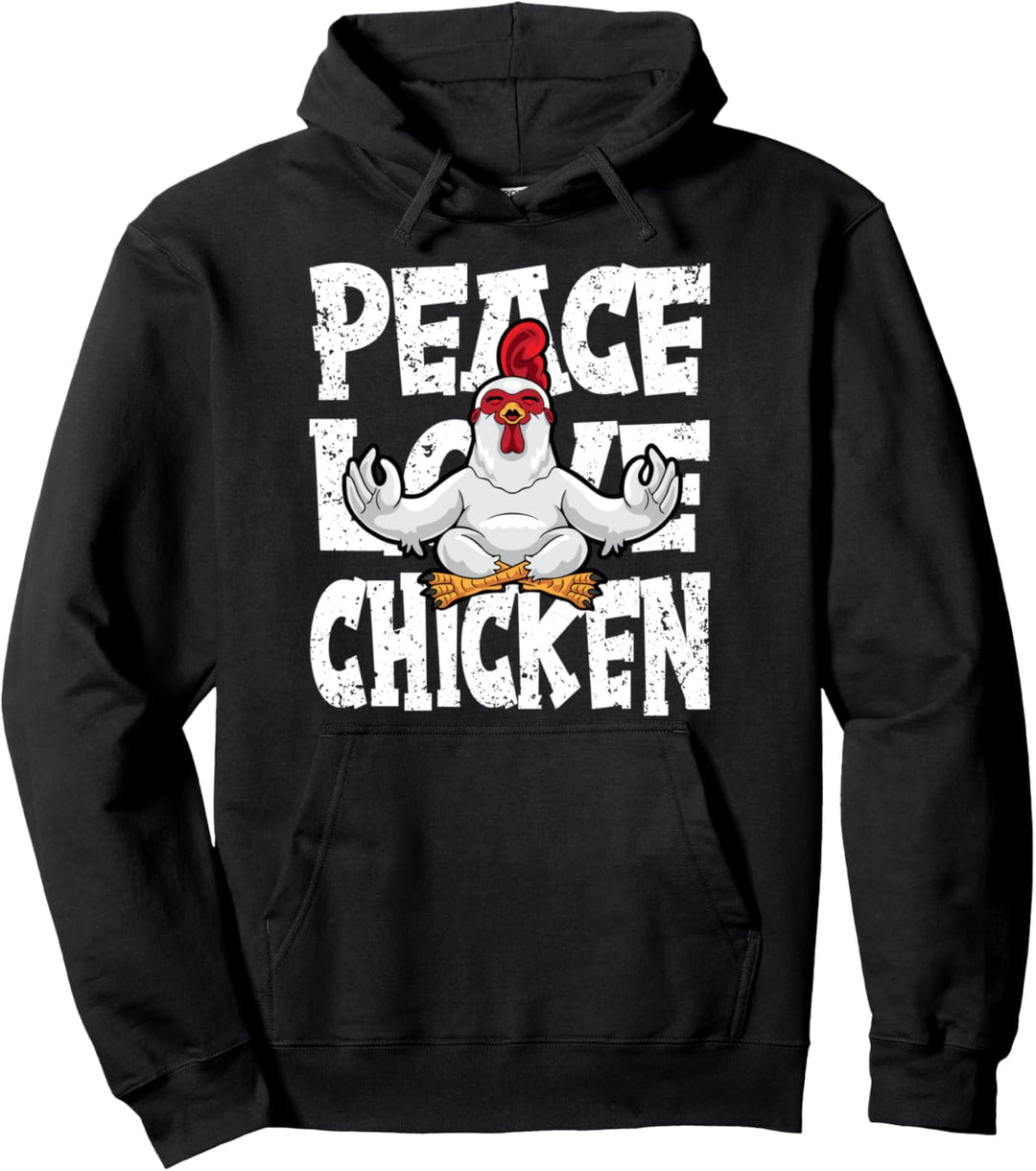 Peace Love Chickens Landwirt Geschenk Hühner Pullover Hoodie