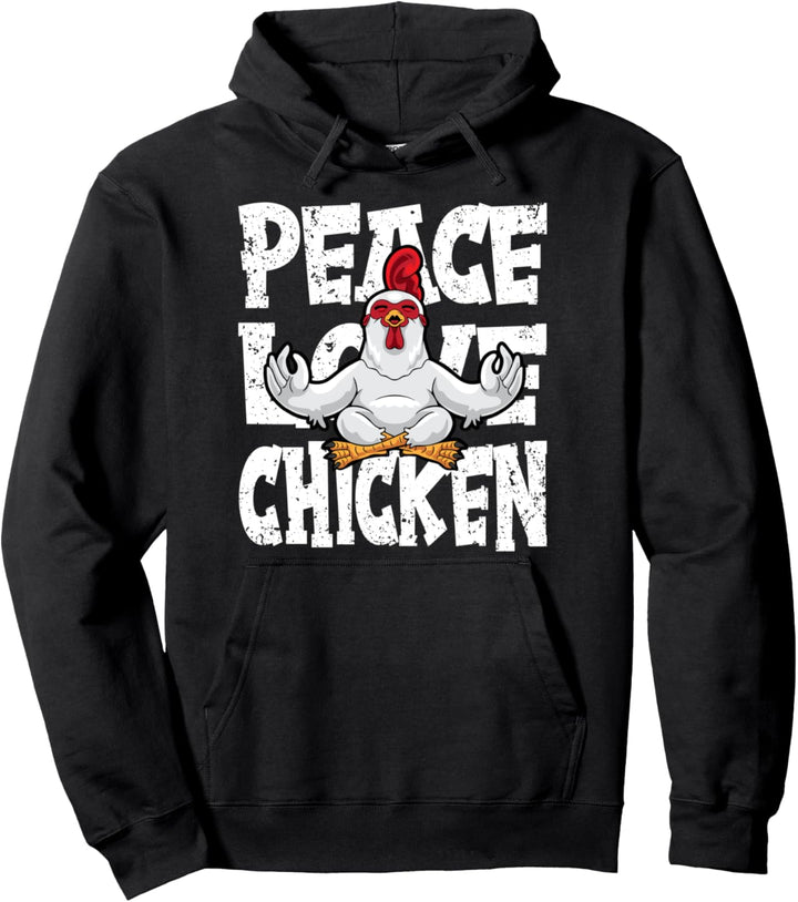 Peace Love Chickens Landwirt Geschenk Hühner Pullover Hoodie