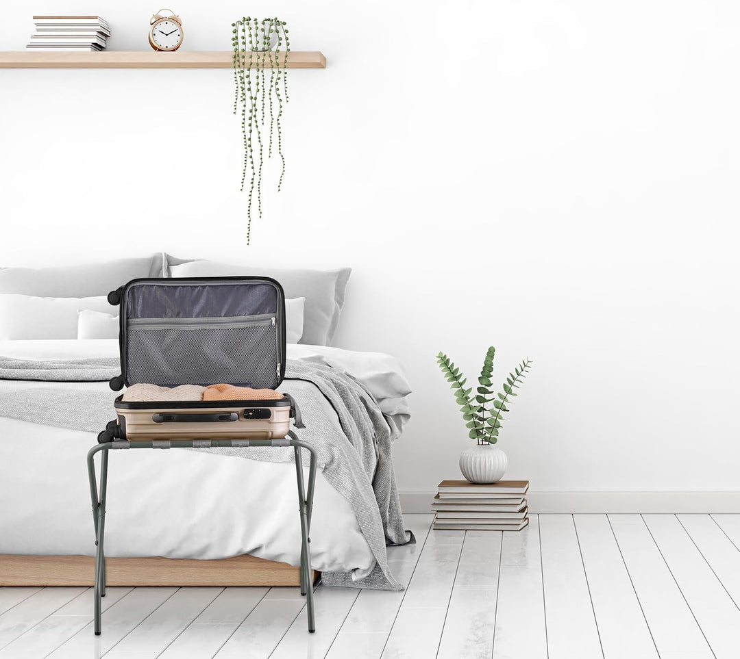 Relaxdays Kofferständer, klappbar, Gepäckständer aus Metall, HxBxT: 55 x 67 x 43 cm, Kofferablage, H