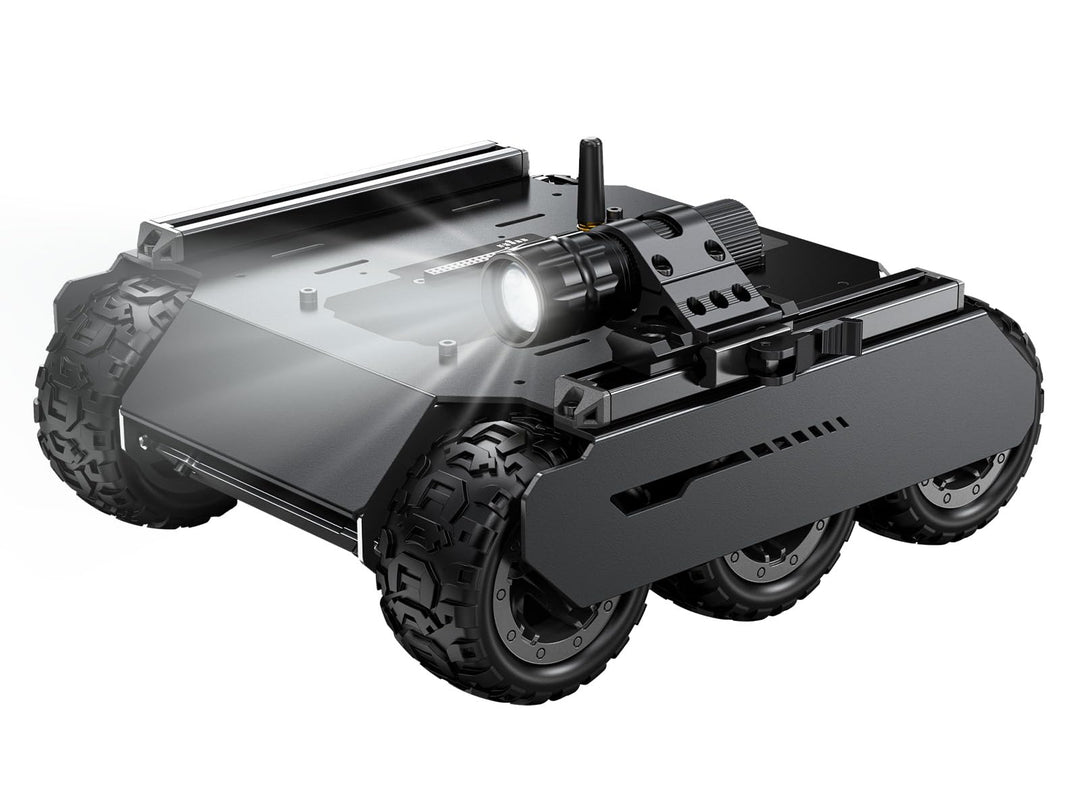 Waveshare Mobile Robot,Flexible and Expandable 6x4 Off-Road UGV, with Extension Rails and ESP32 Slav