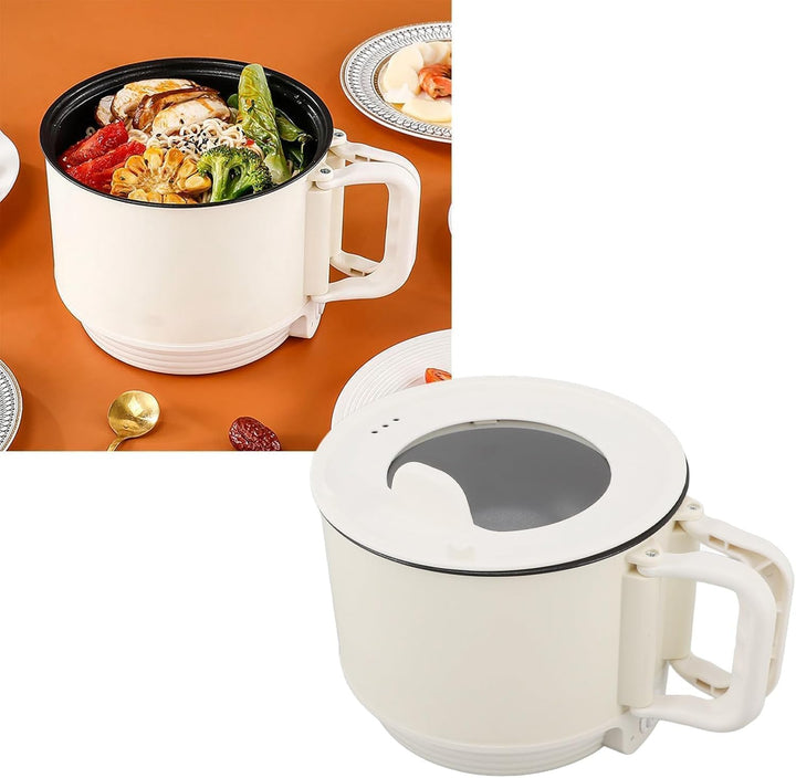 Elektrischer Hot Pot, 1,8 L, Grosses Fassungsvermögen, 2 Gänge, Verstellbar, Tragbar, Antihaftbeschi
