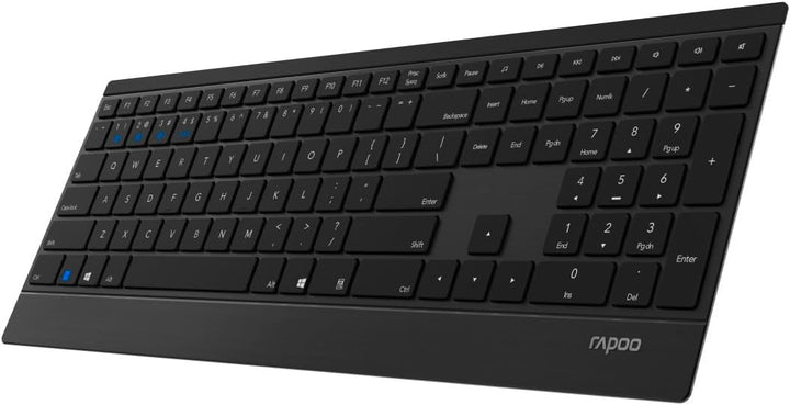 Rapoo 9500M kabelloses Tastatur-Maus Set Wireless Deskset 1600 DPI Sensor 12 Monate Batterielaufzeit